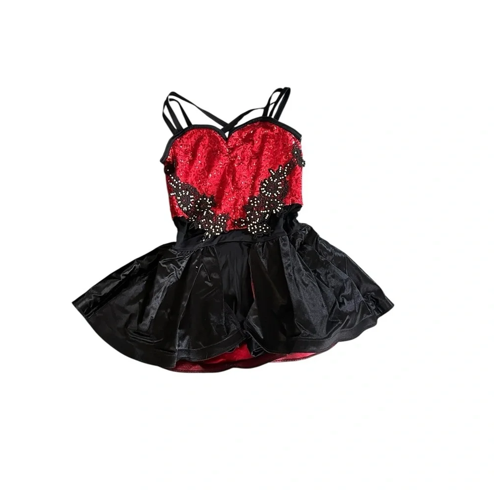 Weissman Red and Black Kids Dance Costume